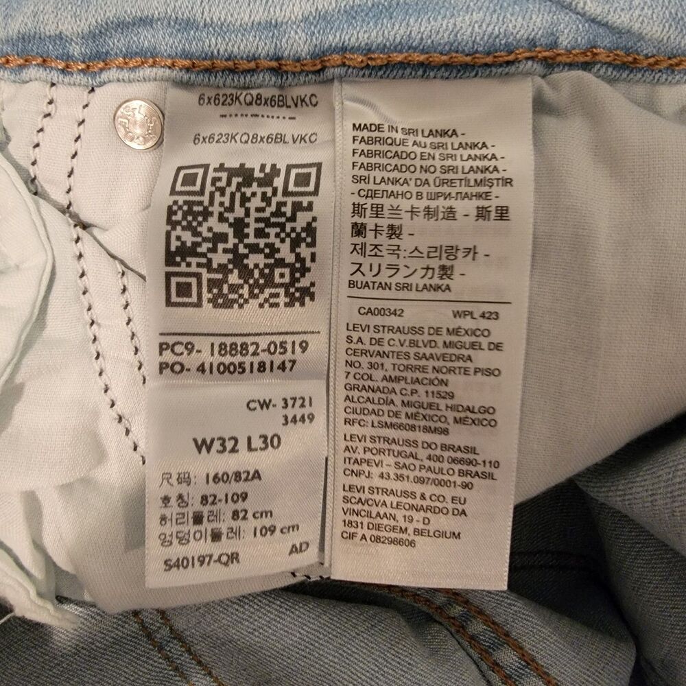 Levi's 721 Jeans Women's Size 14 Medium 32X30 High-Rise Skinny Slim Denim New - Picture 7 of 10